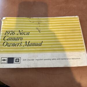 1976 CAMARO & NOVA Owners Manual 16049